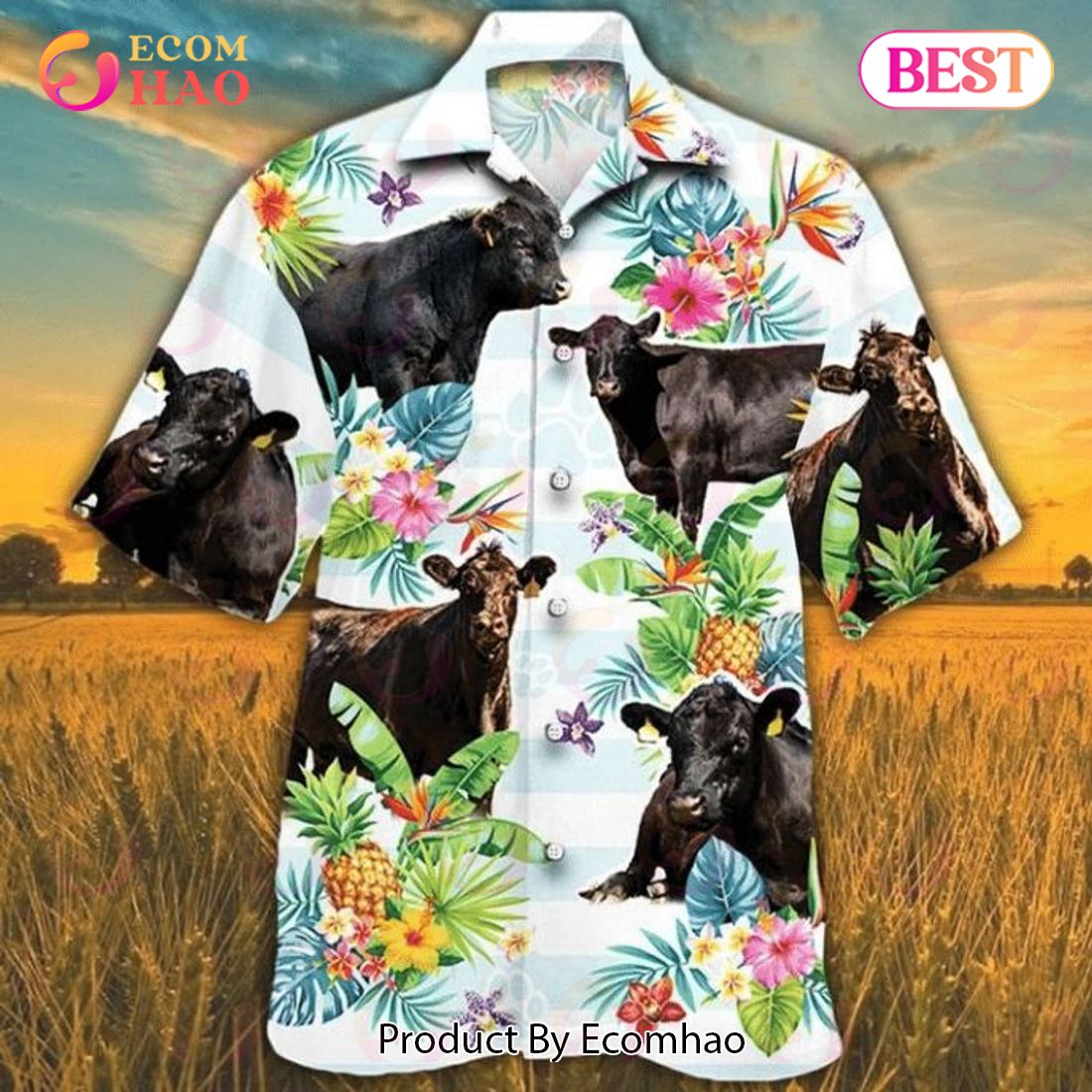 Cow 3 Print Hawaiian Shirt