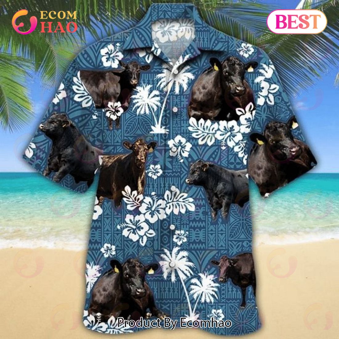 Cow 6 Print Hawaiian Shirt