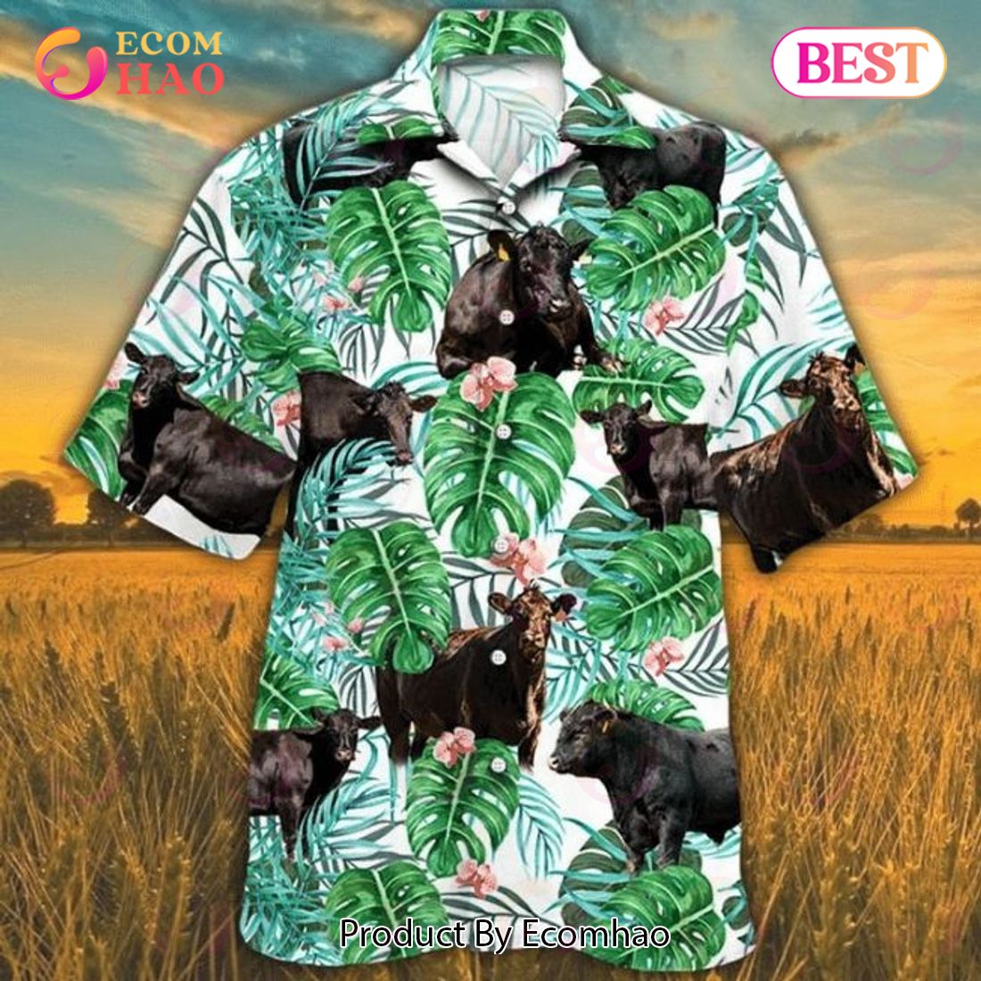 Cow 7 Print Hawaiian Shirt