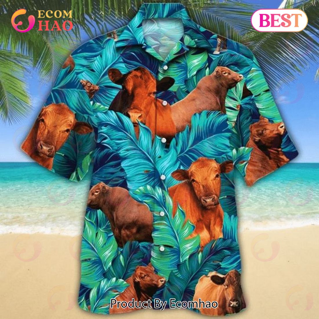 Cow 8 Print Hawaiian Shirt