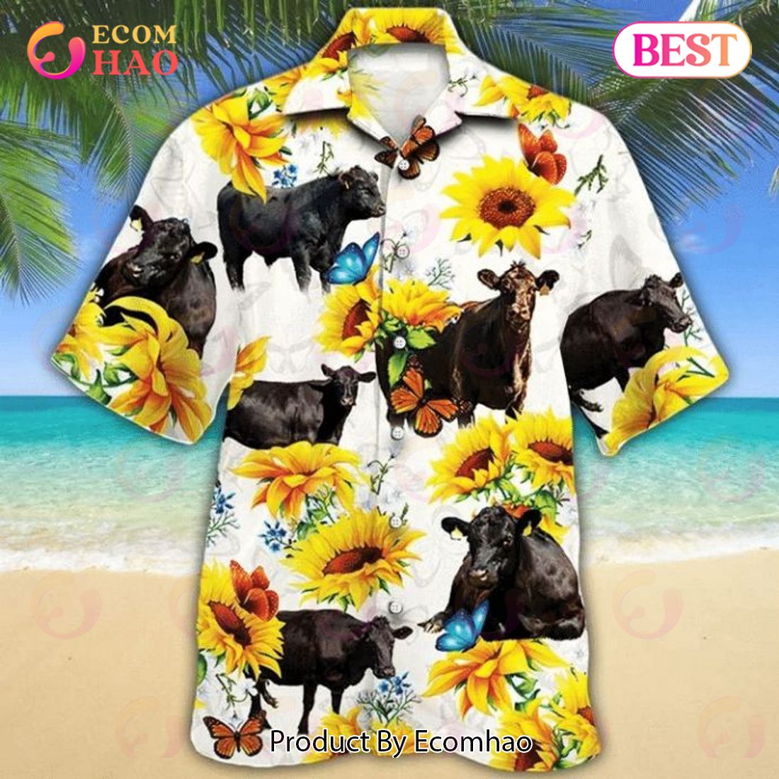 Cow 9 Print Hawaiian Shirt