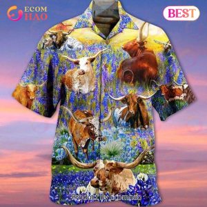 Cow Texas Print Hawaiian Shirt