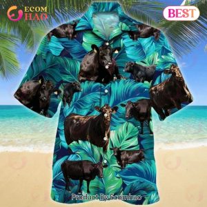 Cow Tropical Print Hawaiian Shirt