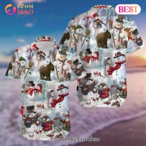 Cute Snowman Merry Christmas Hawaii Shirt