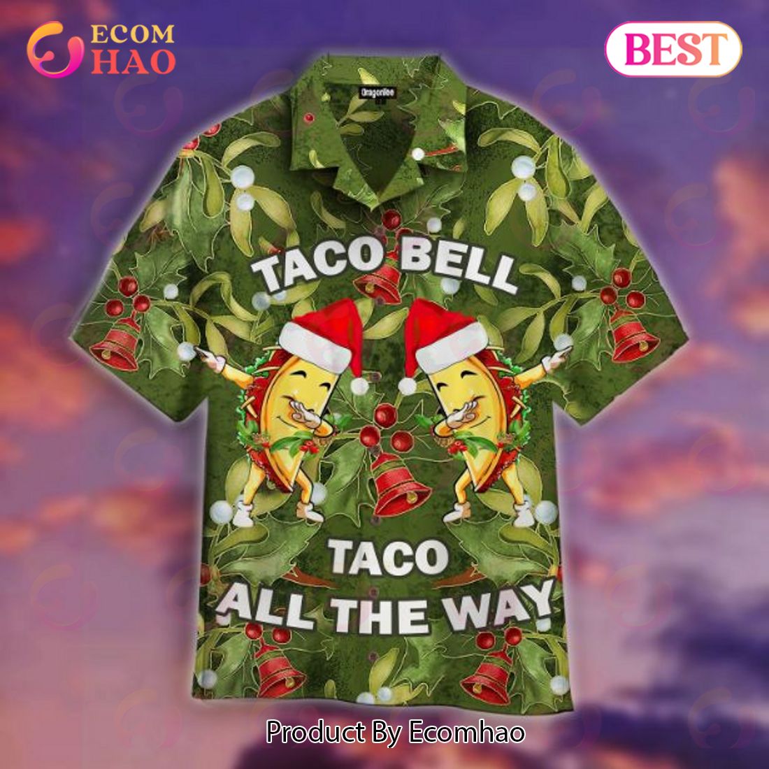 Dabbing Taco Bell Christmas Hawaii Shirt