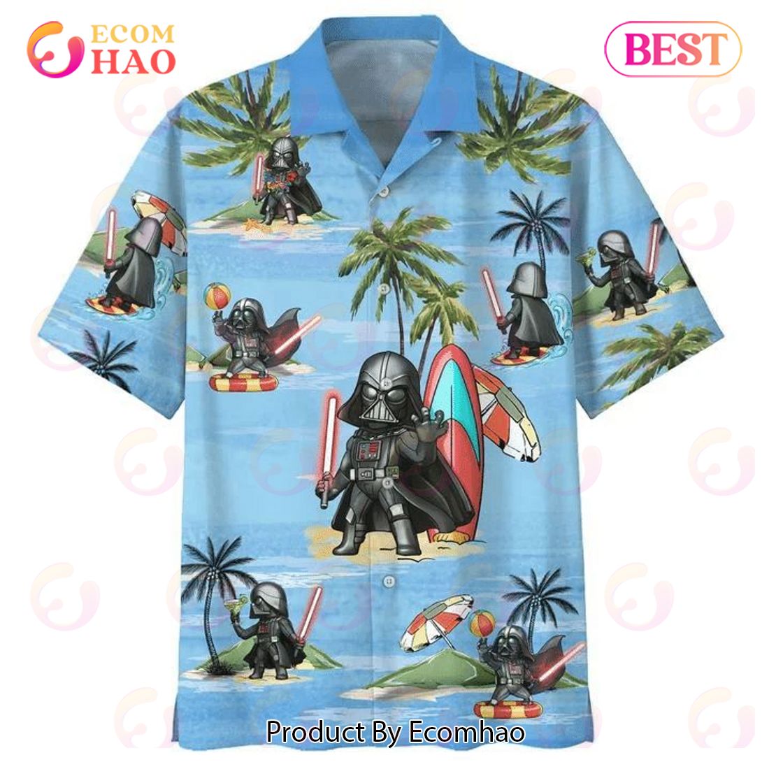 Darth Vader Summer Time Print Hawaiian Shirt