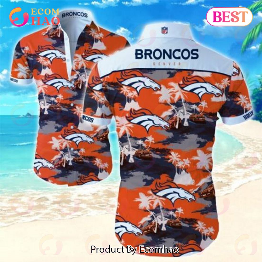 Denver Broncos Hawaii Aloha Shirt