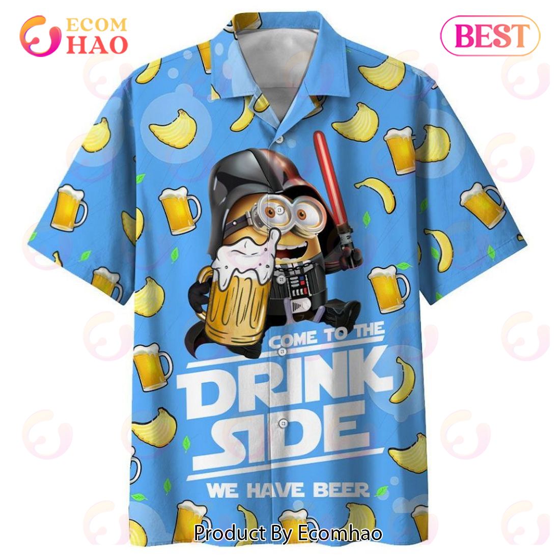 Despicable Me Minions Come To The Drink Side We Have Beer Hawaiian Shirt