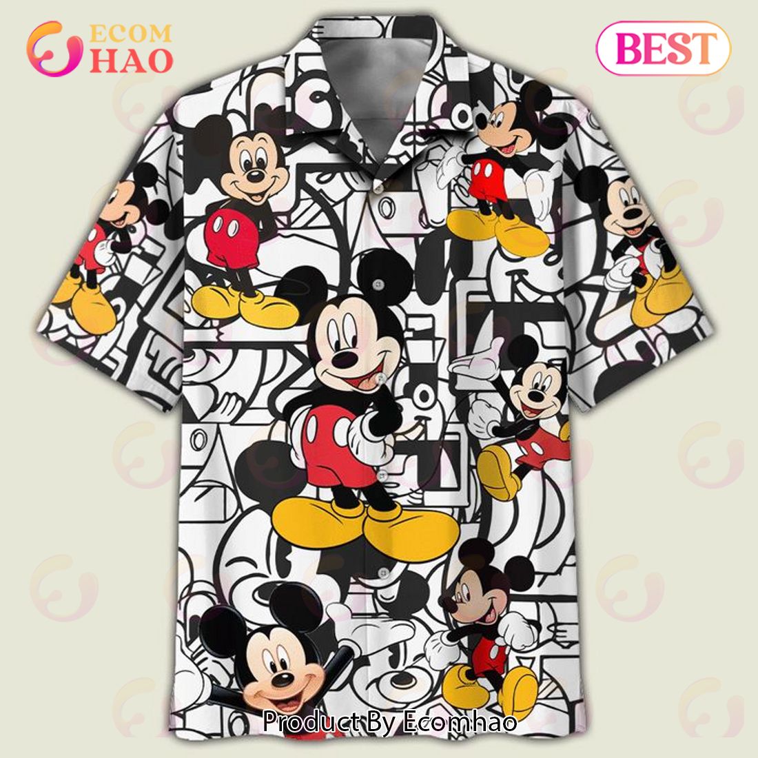 Disney Mickey Mouse 2 Print Hawaiian Shirt