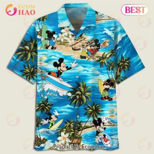 Disney Summer Mickey Mouse Surfboard Hawaiian Shirt