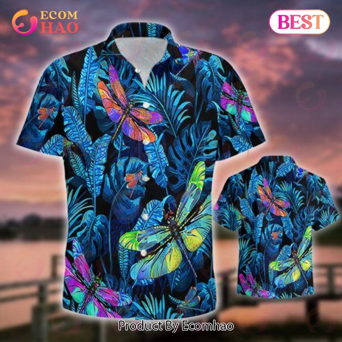 Dragonfly Tropical Hawaiian Shirt