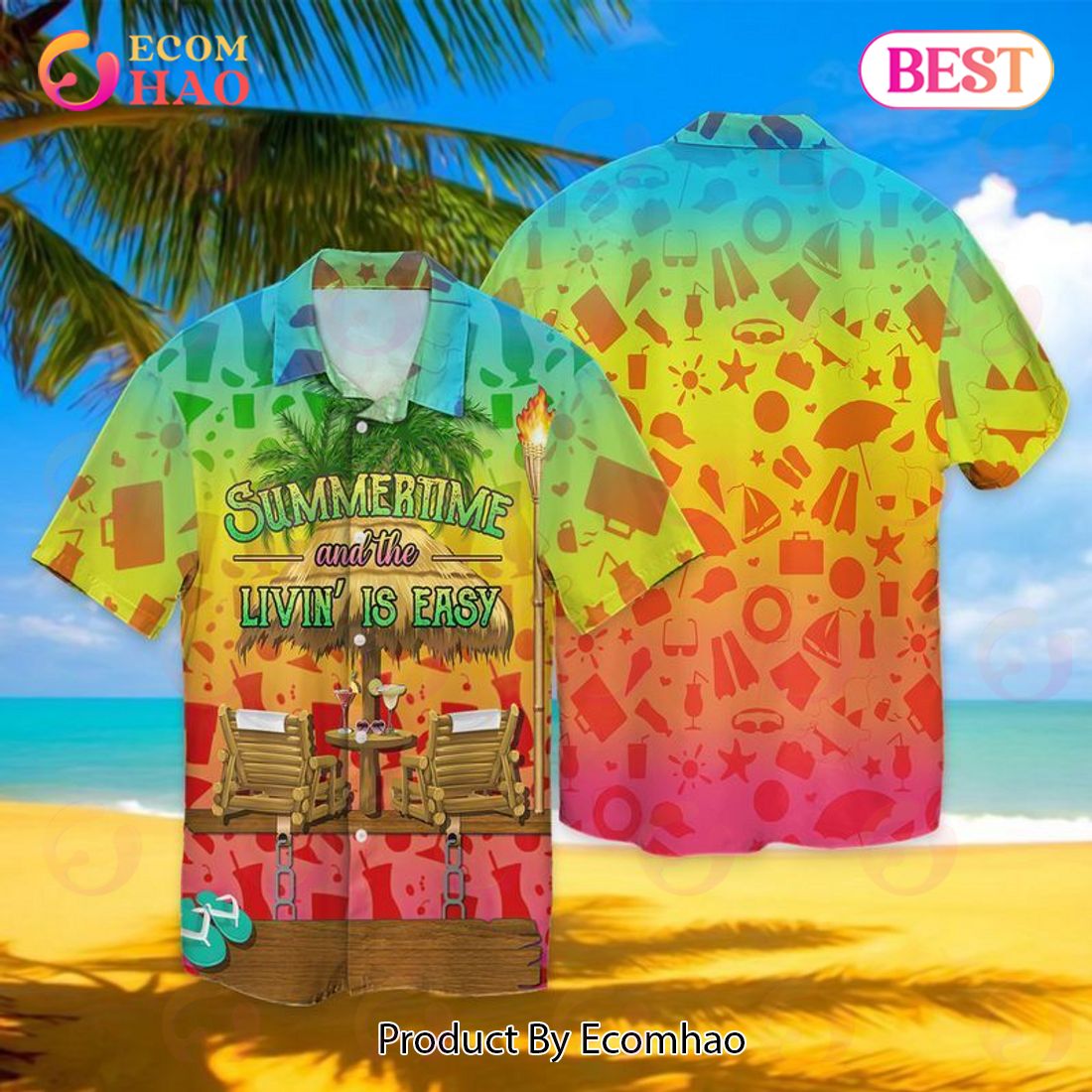 Enjoy The Summer Holiday Summertime And The Livin Is Easy Hawaiian Shirt