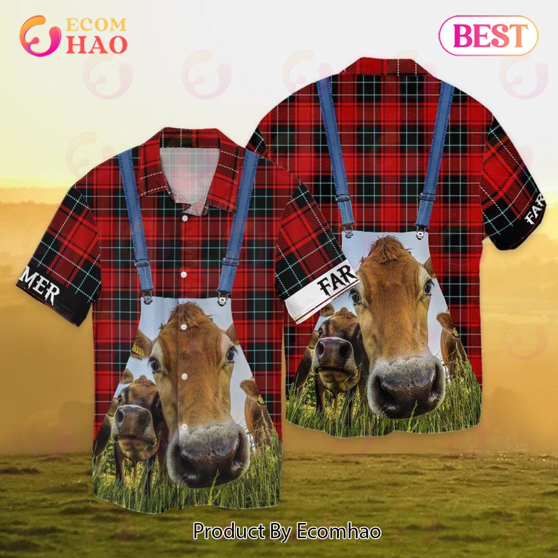 Farmer Life Cow Hawaiian Shirt