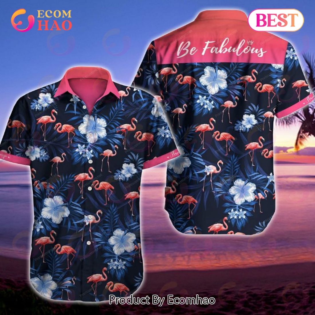 Flamingo Be Fabulous Hawaiian Shirt