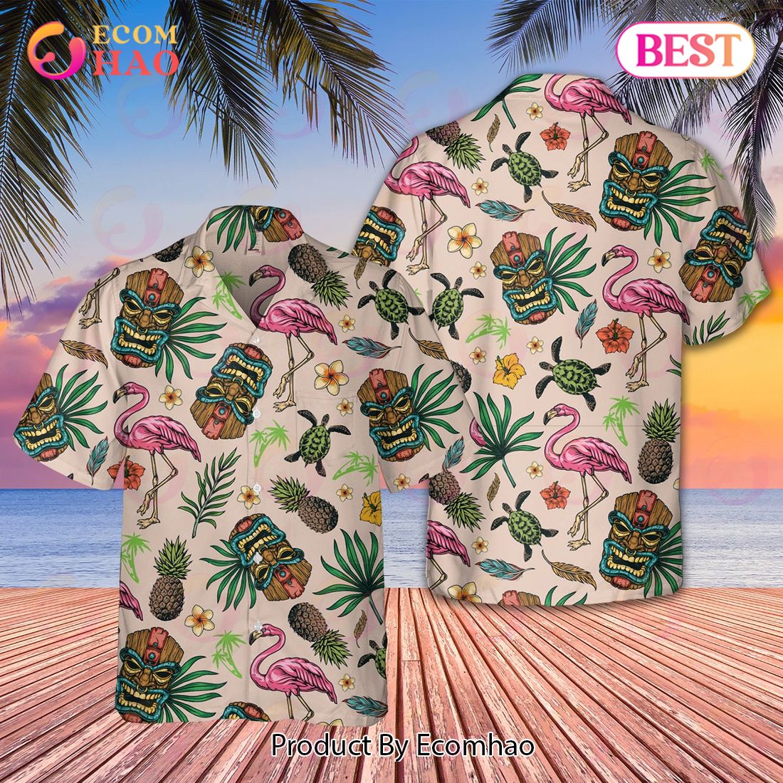 Flamingo Pattern Aloha 3D Hawaiian Shirt