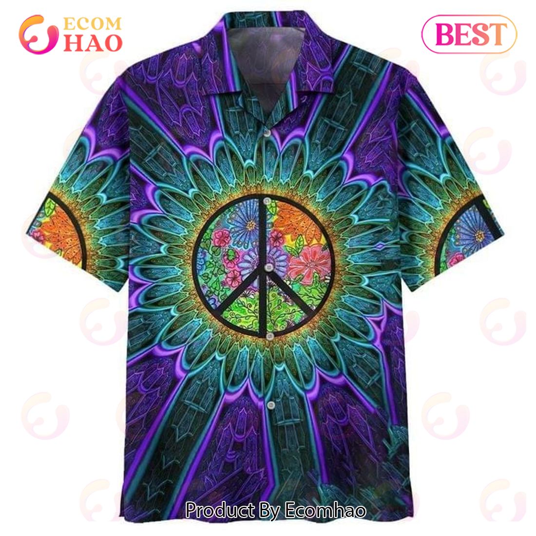 Flower Hippie Hawaiian Shirt