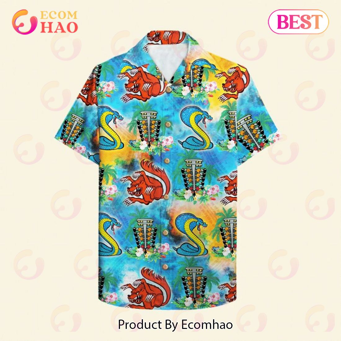 Flower Summer Print Hawaiian Shirt