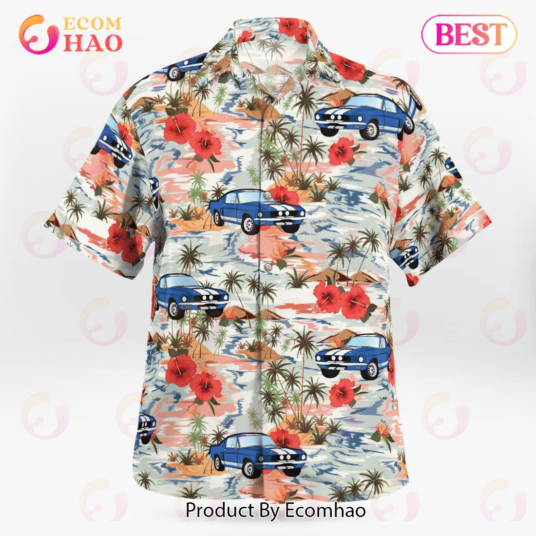 Ford Mustang Hawaiian Beach No.1 Hawaiian Shirt