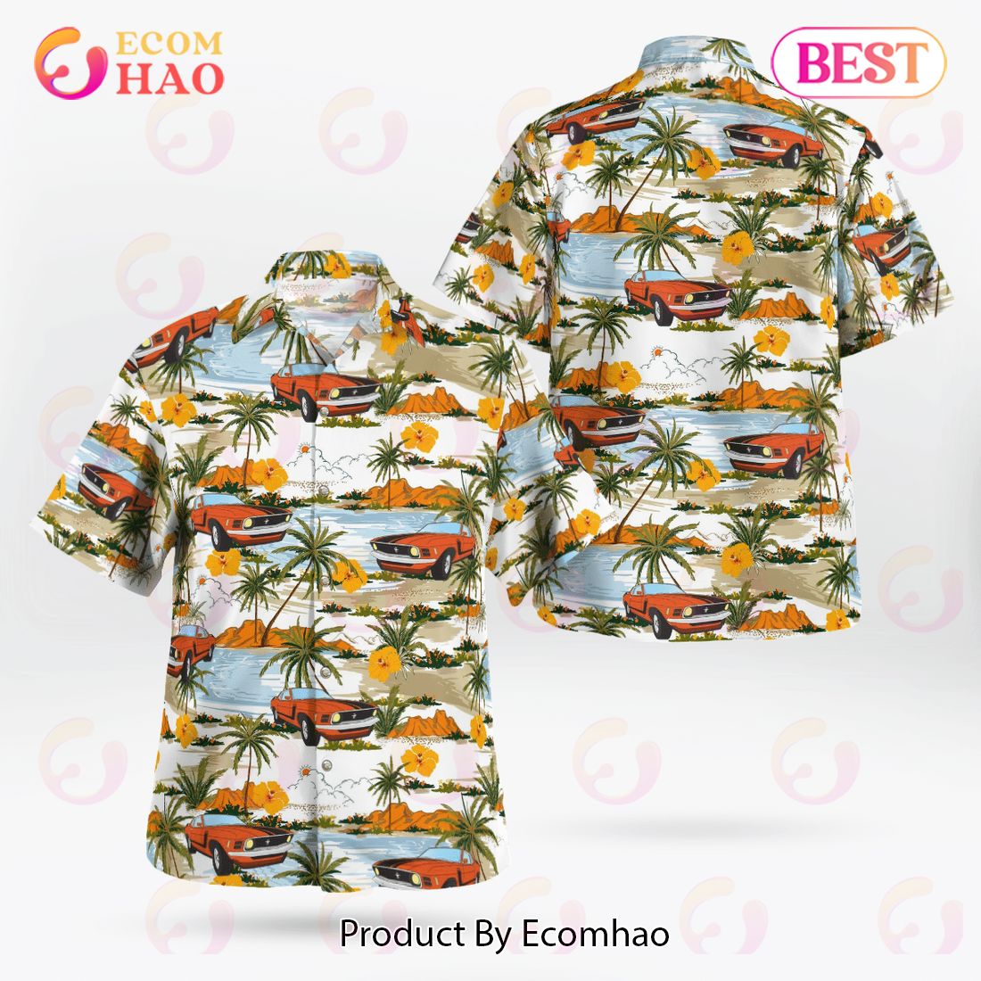 Ford Mustang Hawaiian Beach No.2 Hawaiian Shirt