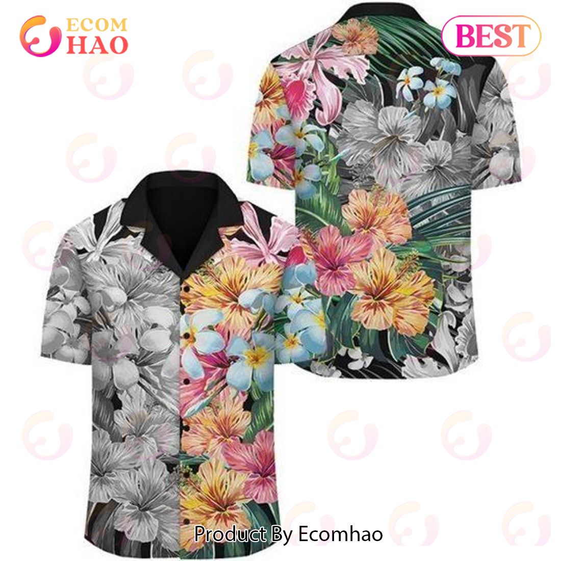 Forest Tropical Flower Hawaiian Shirt