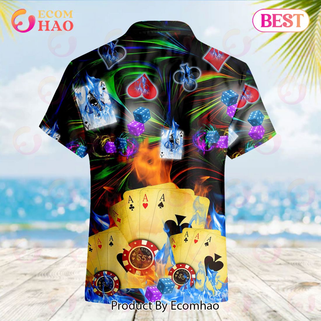 Gambling Hawaii Beach Clothing Shirt