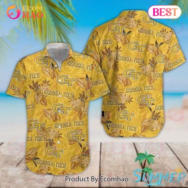 Georgia Tech Yellow Hawaiian Shirt
