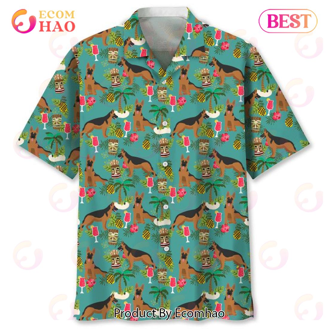 German Shepherd Hawaiian Shirt