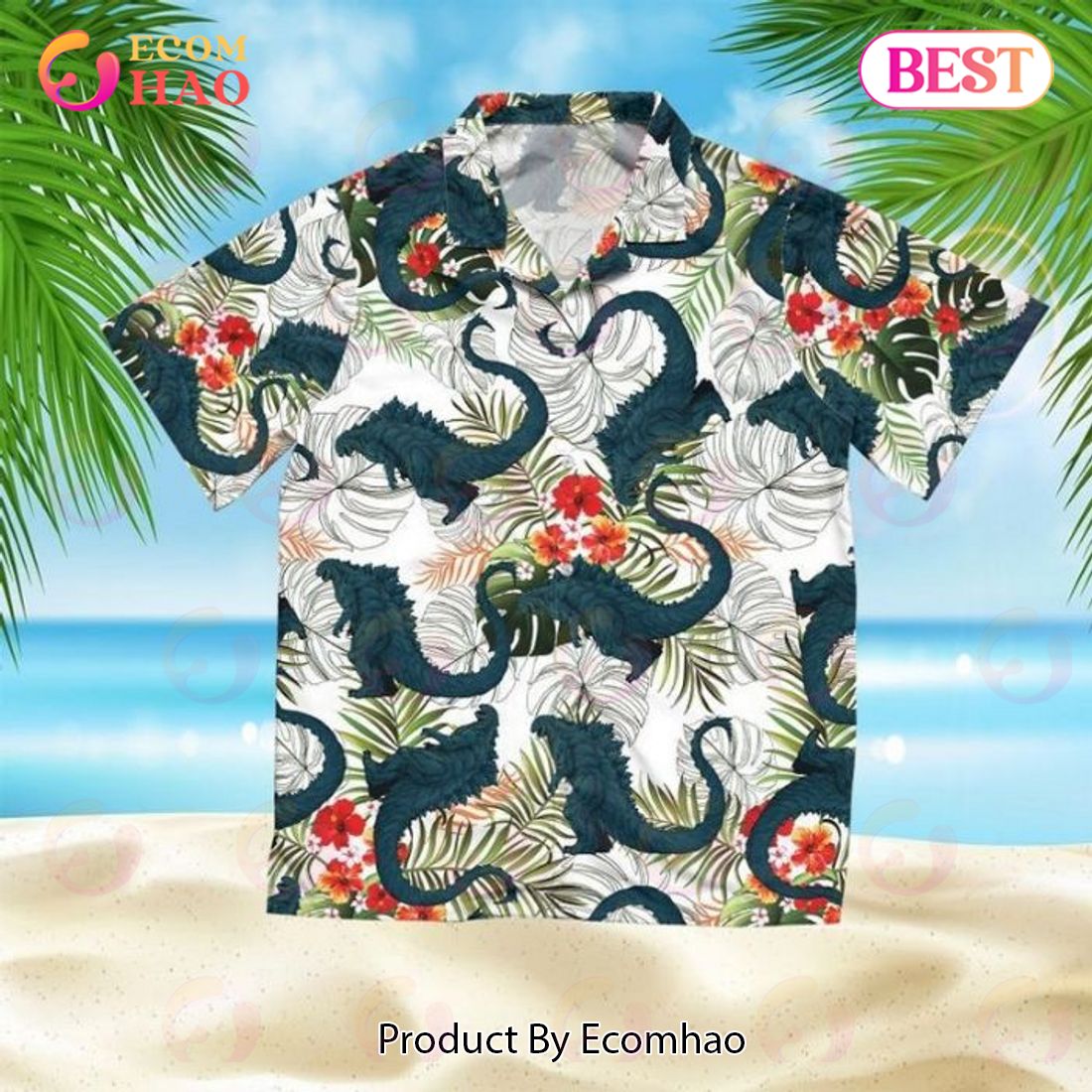 Godzilla Tropical Hawaiian Shirt