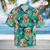 Golden Retriever Dog Lovers Tropical Leaves Hawaiian Shirt Golden Retriever Dog Lovers Tropical Leaves Hawaiian Shirt
