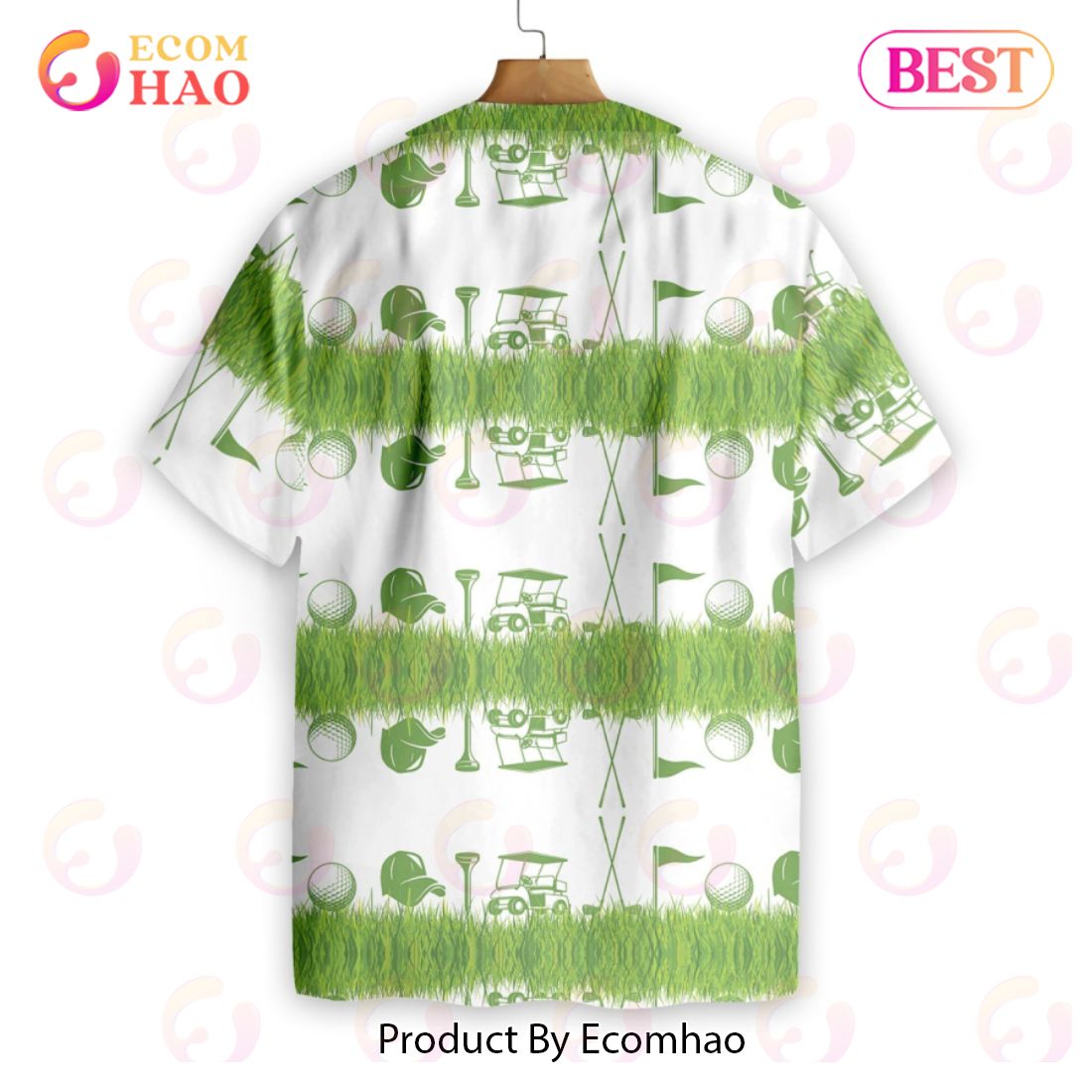 Golf Icon Seamless Pattern Hawaiian Shirt