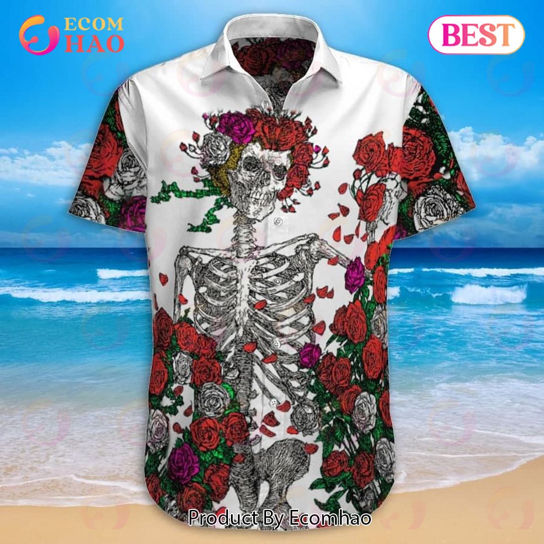 Grateful Dead Skull Hawaiian Shirt