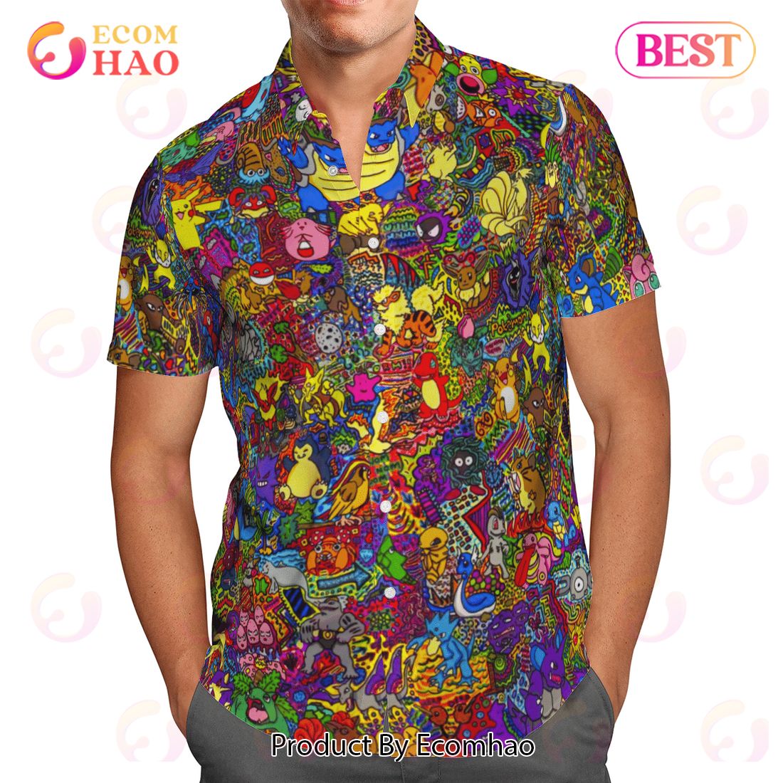 Happy Pokemon Beach Hawaiian Shirt