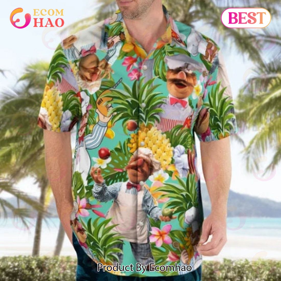 Hawaii Summer Chef Shirt Hawaiian Beach Flowers Shirt