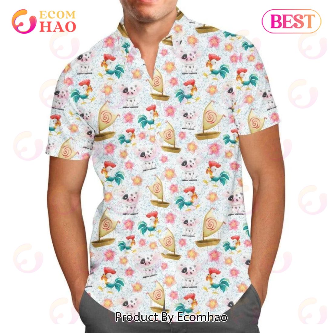 Heihei And Pua Disney Hawaiian Shirt