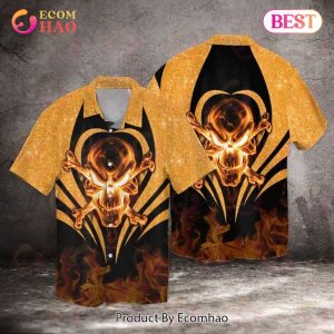 Hell Fire Skull Hawaiian Shirt