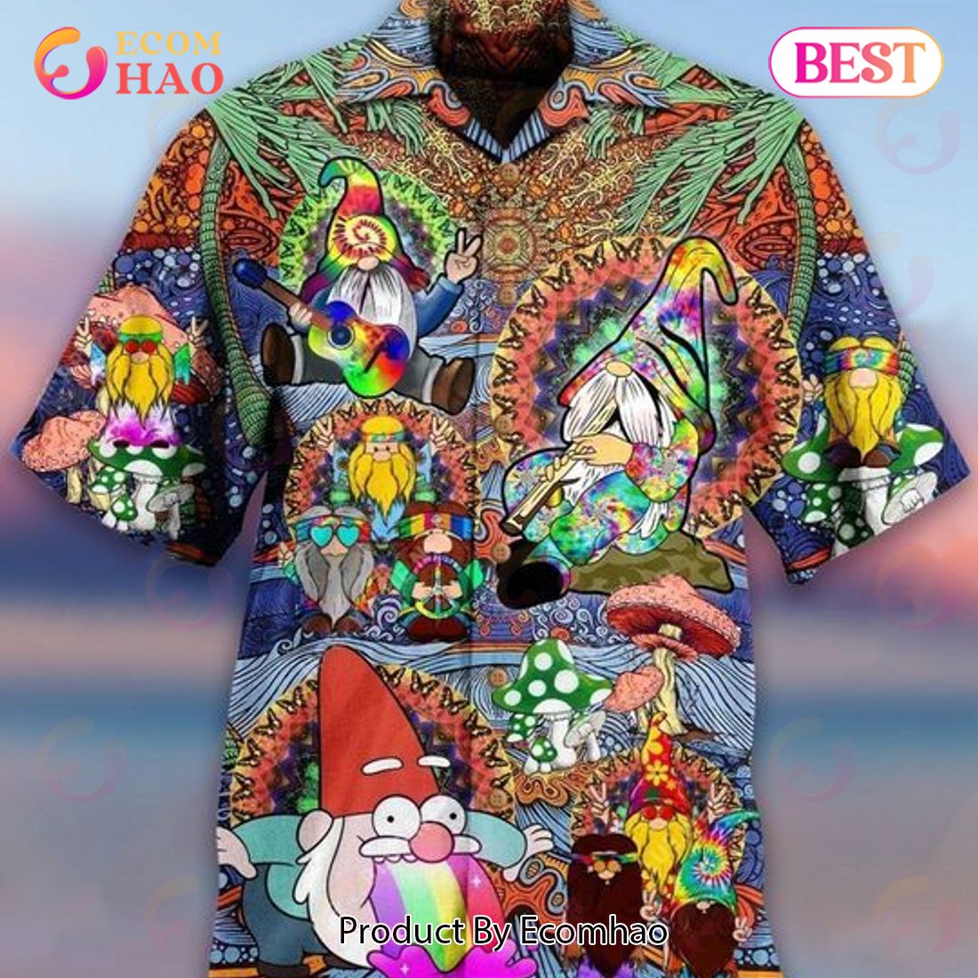 Hippie Colorful Awesome Unisex Hawaiian Shirt