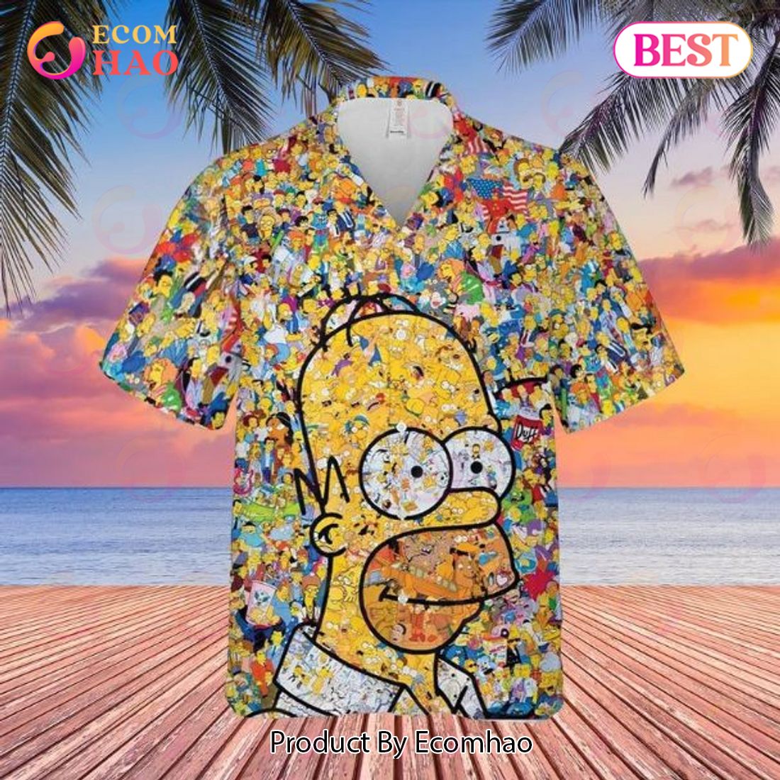 Homer Simpson Summer Beach Hawaiian Shirt