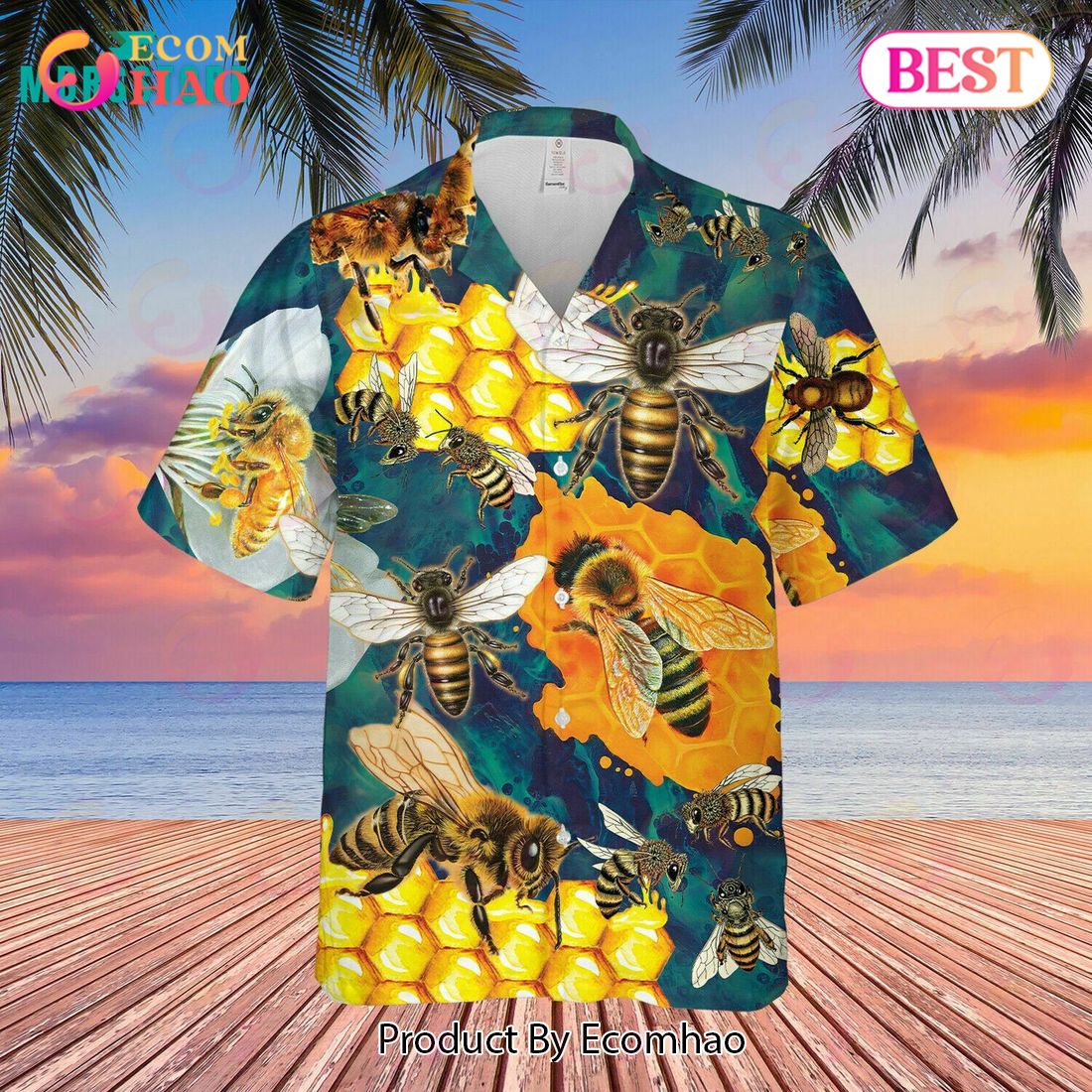 Honey Bee Sweet To The Soul Bee Tree For Him Hawaiian Shirt