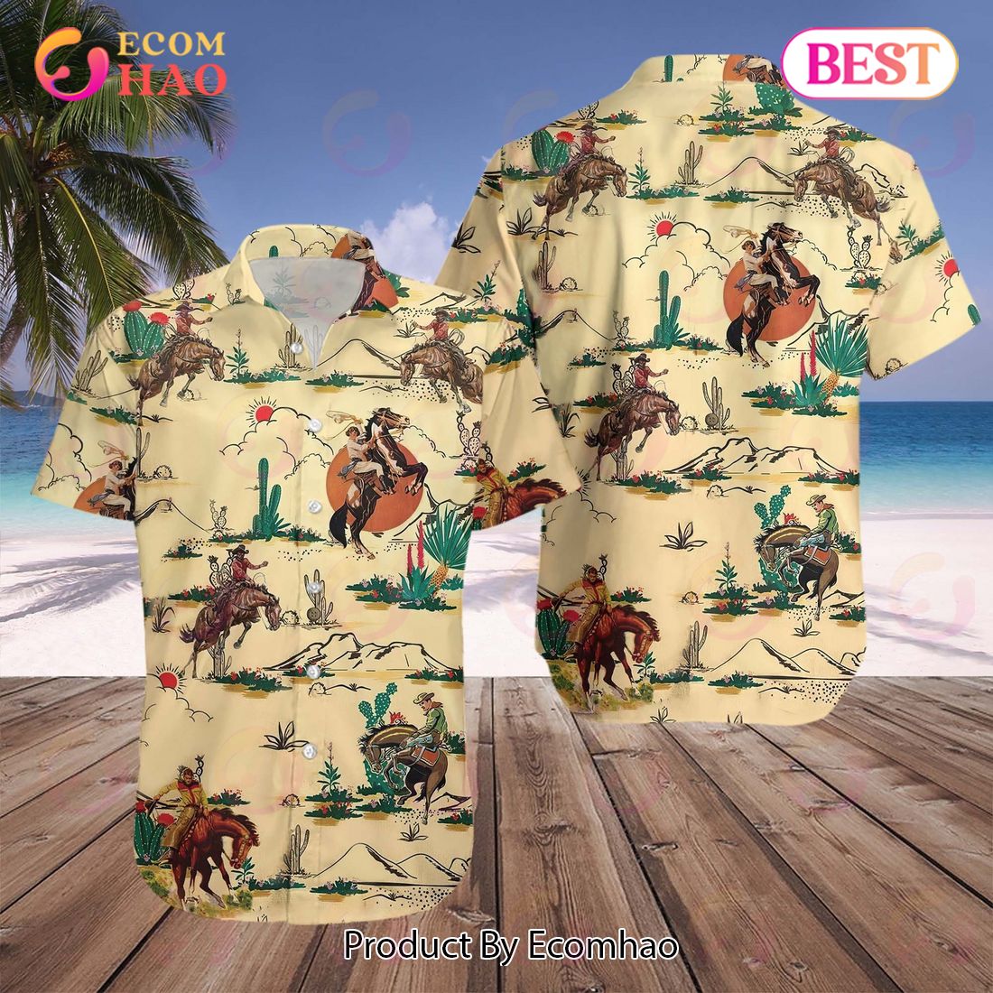 Horse Cowboy Vintage Hawaiian Shirt