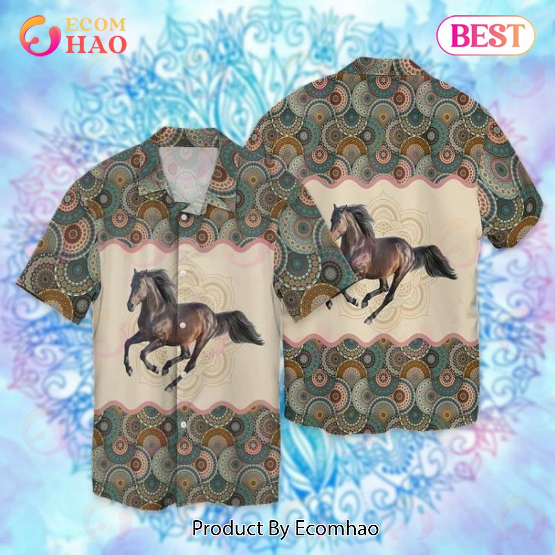 Horse Mandala Hawaiian Shirt