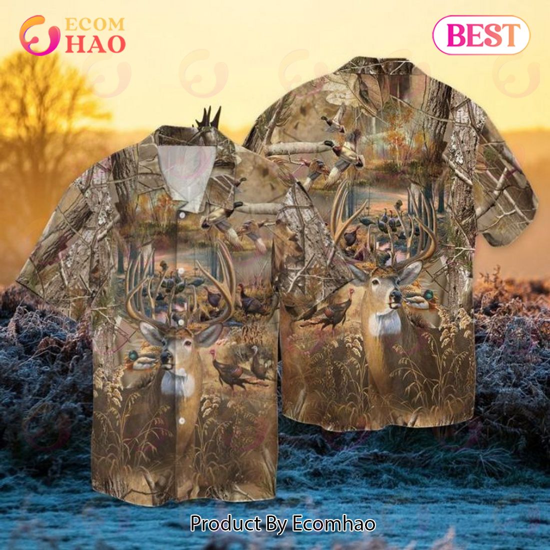 Hunting Camo Hawaiian Shirt