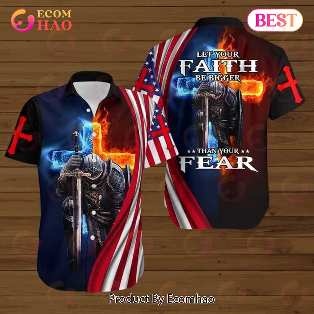 Jesus Let Your Faith Be Bigger Than Your Fear Hawaiian Shirt