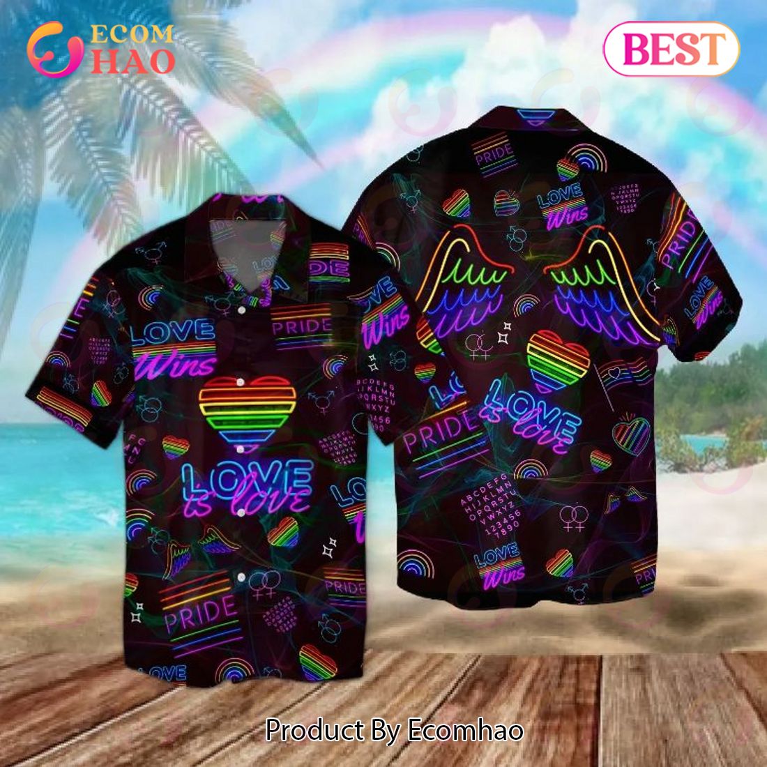 Lgbt Love Is Love Hawaiian Shirt
