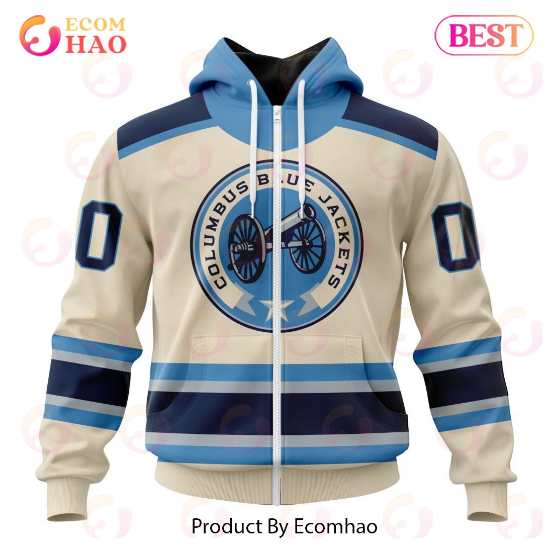 NHL Columbus Blue Jackets Special Reverse Retro Redesign 3D Hoodie