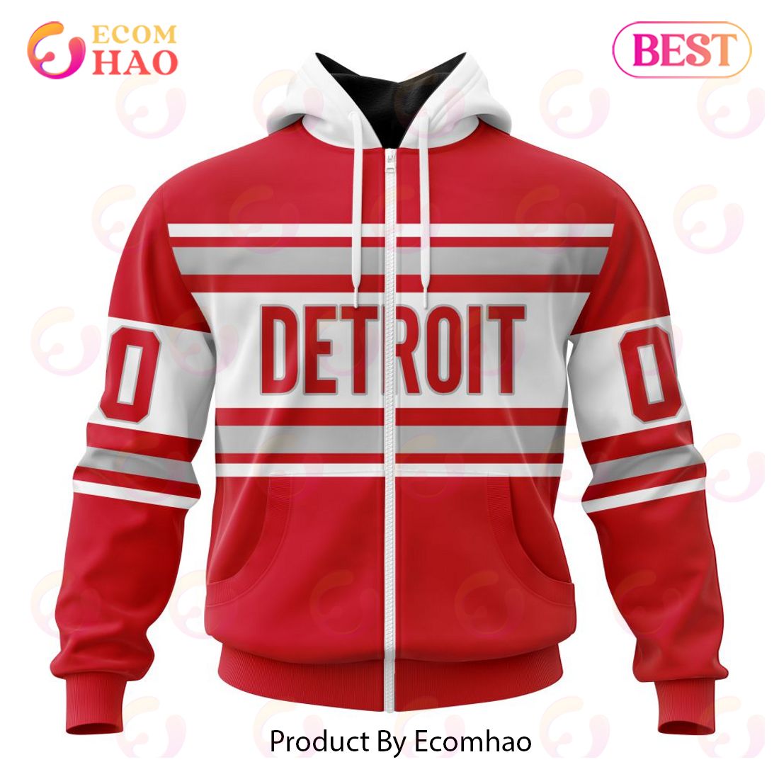 NHL Detroit Red Wings Special Reverse Retro Redesign 3D Hoodie