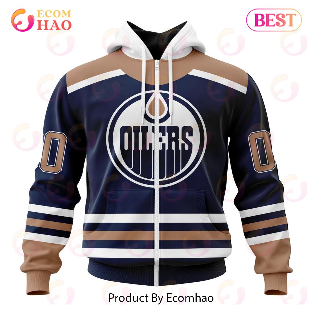 NHL Edmonton Oilers Special Reverse Retro Redesign 3D Hoodie