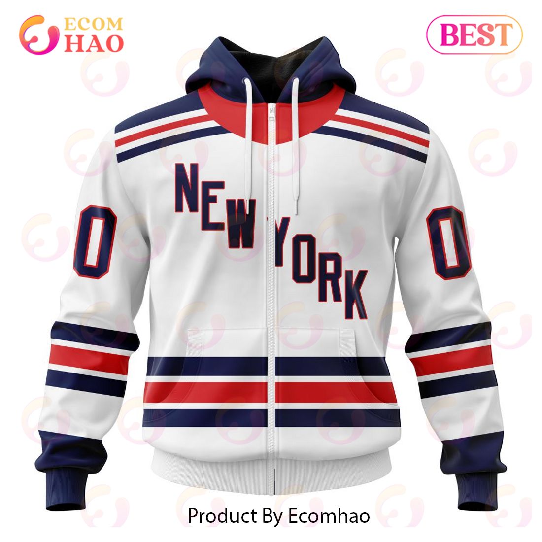 NHL New York Rangers Special Reverse Retro Redesign 3D Hoodie