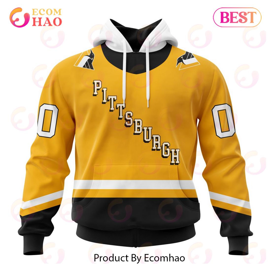 NHL Pittsburgh Penguins Special Reverse Retro Redesign 3D Hoodie