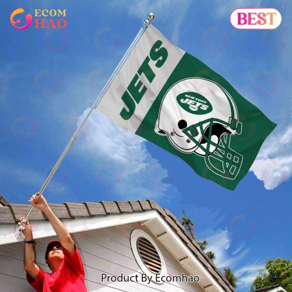 New York Jets NFL Graphic Tropical Pattern And US Flag Vintage