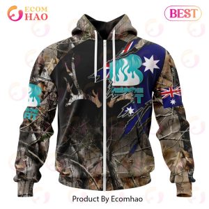 BBL Brisbane Heat Special Camo Realtree Hunting 3D Hoodie